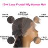 Brazilian Human Hair Lace Front Wig, Deep Wave, 180% Density, 13 x 4, Curly, Natural Black view 4