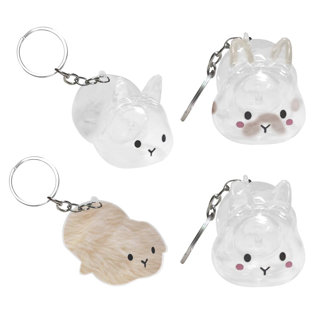 Generic Cat Hair Holder Collector | 4-Piece Pet Hair Container Set - Bunny-Shaped Transparent Holder for Daily Use, Home, Ceremonies, Birthdays, and Travel