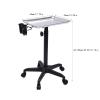 Huangj-0527 Aluminum Salon Rolling Cart for Hair, Tattoo & Cosmetic Tools, Silver view 2