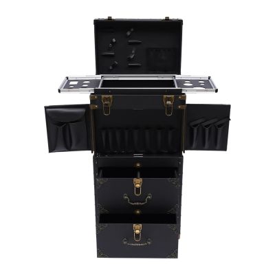 Lockable Rolling Salon Makeup and Hairstyling Cart