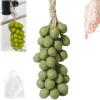 Grape Cluster Soap on a Rope, Handmade Grape Soap for Face, Body and Hands, Decorative Soap Bar (20, Green) view 1