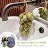 Grape Cluster Soap on a Rope, Handmade Grape Soap for Face, Body and Hands, Decorative Soap Bar (20, Green) view 4