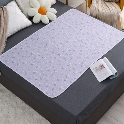 Morbuy Washable Waterproof Incontinence Bed Pad, Tulips, 180 x 200 cm