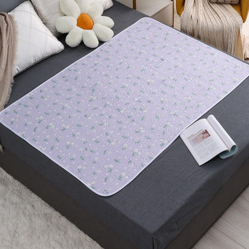 Morbuy Washable Waterproof Incontinence Bed Pad, Tulips, 180 x 200 cm