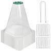 Garden Plant Cloches, 20 Plant Covers with Adjustable Ventilation, 40 Ground Stakes Included view 1