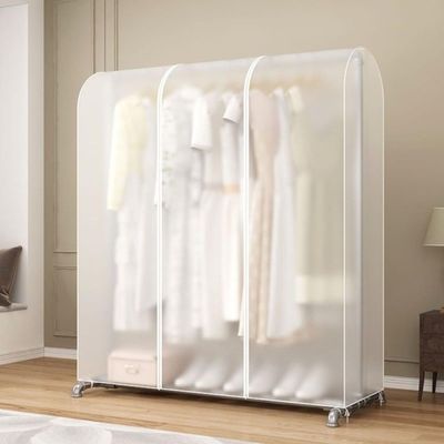 Reusable Dustproof Garment Rack Cover, Transparent