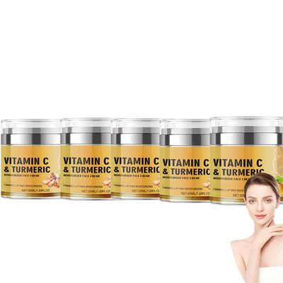 Vitamin C Facial Moisturizer, Turmeric Body Scrub and Skin-Brightening Cream (5 pcs)