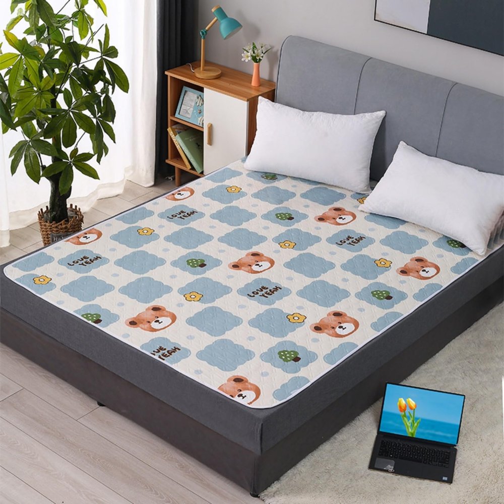 Morbuy Washable Incontinence Bed Pad, Waterproof, Non-Slip, Soft, 35 x 45 cm, Brown