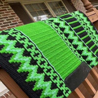 EQUIEMPRESS Western Show Saddle Pad, New Zealand Wool Top Wool Pad Sensor Flex, VK-16, 34" x 34"