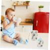 BESTonZON 2-Pack Cotton Baby Bottle Covers with Cartoon Pattern, Reusable and Impact-Resistant view 3