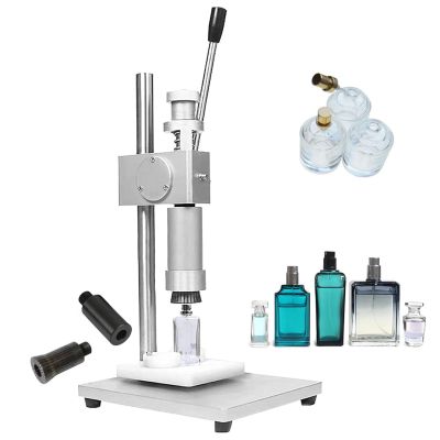 Troqullium Manual Crimping Machine for Perfume Bottles, Adjustable Desktop Capper