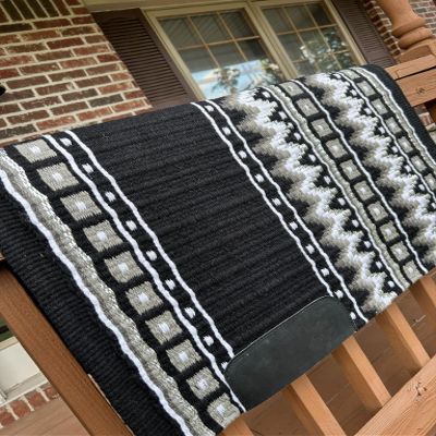 EQUIEMPRESS Western Show Saddle Pad, New Zealand Wool, Top Wool Pad Sensor Flex (Adjustment Possible), VK-53 (34" x 38")