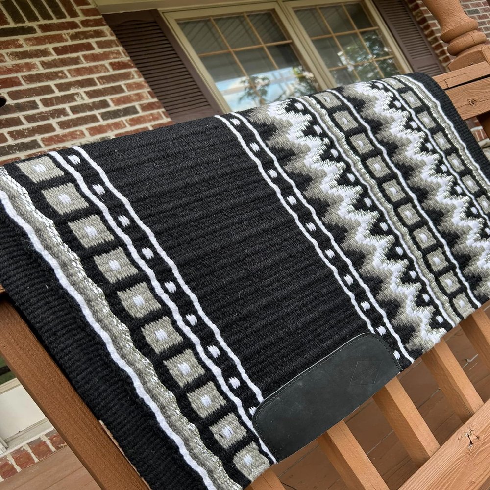 EQUIEMPRESS Western Show Saddle Pad, New Zealand Wool, Top Wool Pad Sensor Flex (Adjustment Possible), VK-53 (34" x 38")