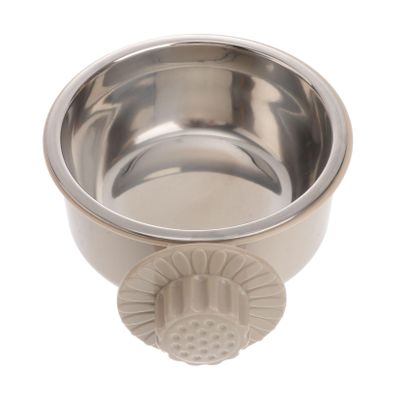 Stainless Steel Pet Food Bowl with ABS Hanging Mount