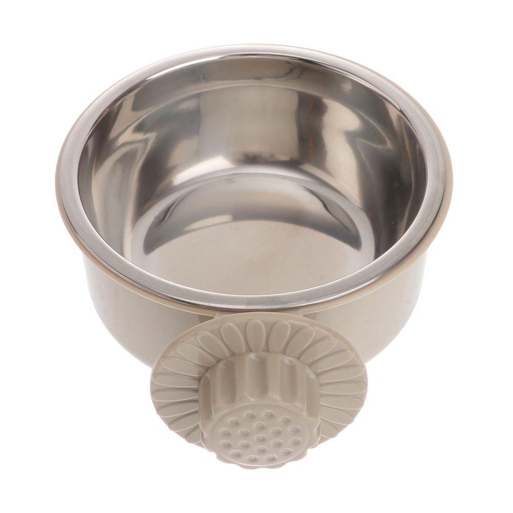 Stainless Steel Pet Food Bowl with ABS Hanging Mount