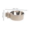 Stainless Steel Pet Food Bowl with ABS Hanging Mount view 2