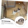 Stainless Steel Pet Food Bowl with ABS Hanging Mount view 4