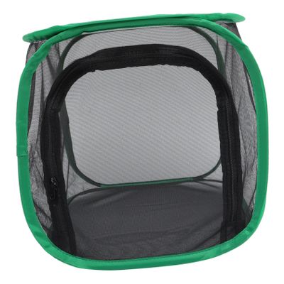 Foldable Butterfly Mesh Cage with Zipper, Black, for Children