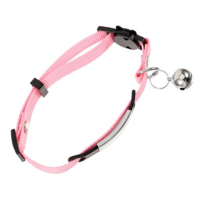 GALPADA Cat Collar Pink with Name Tag and Bell