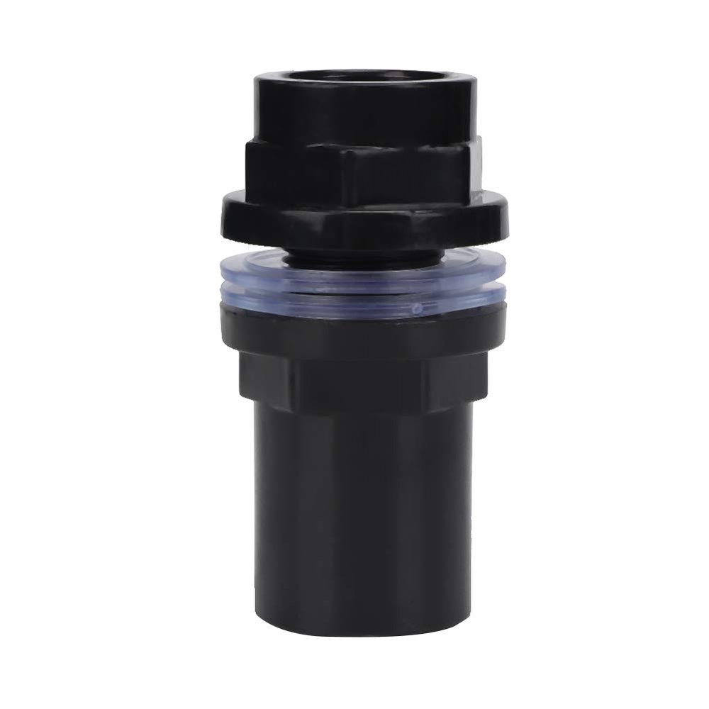 Haofy 5-Piece Aquarium PVC Pipe Adapters with Transparent Rubber Mats