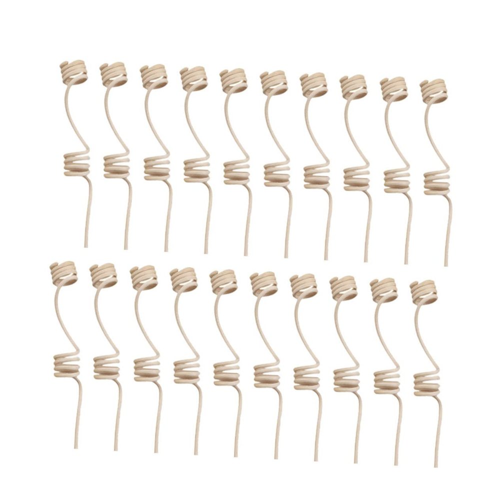 20 Rattan Diffuser Sticks with Double Spiral Heads