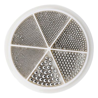 6-Grid Gold and Silver Nail Art Charms