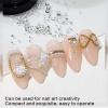 6-Grid Gold and Silver Nail Art Charms view 4