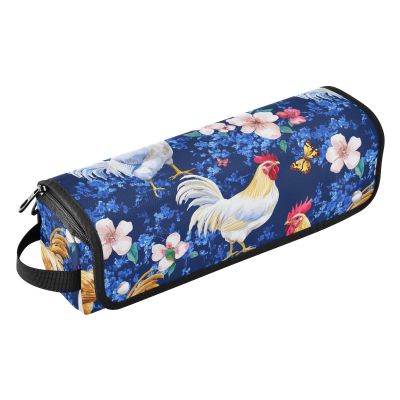 Hair Tools Travel Bag with Heat-Resistant Mat, Royal Blue Yuanbao Chicken