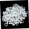 Disposable Plastic Glue Ring Holders for Eyelash Extensions, White view 3