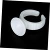 Disposable Plastic Glue Ring Holders for Eyelash Extensions, White view 4