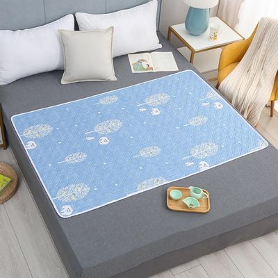 Morbuy Washable Incontinence Bed Pad, Waterproof Non-Slip Soft Breathable Mattress Protector for Children and Seniors (Trees, 120 x 150 cm)