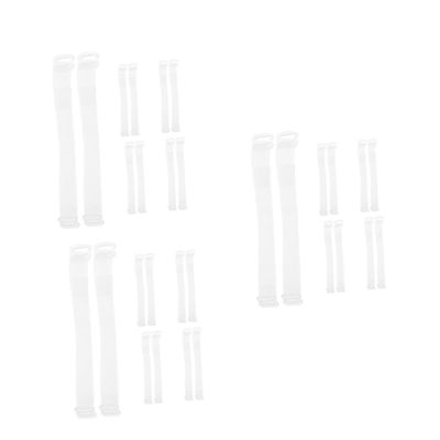 FOMIYES 15 Pairs Women's High-Heel Heel Straps, Removable Adjustable Shoe Straps for High Heels, Transparent Elastic Replacement Straps for Pumps