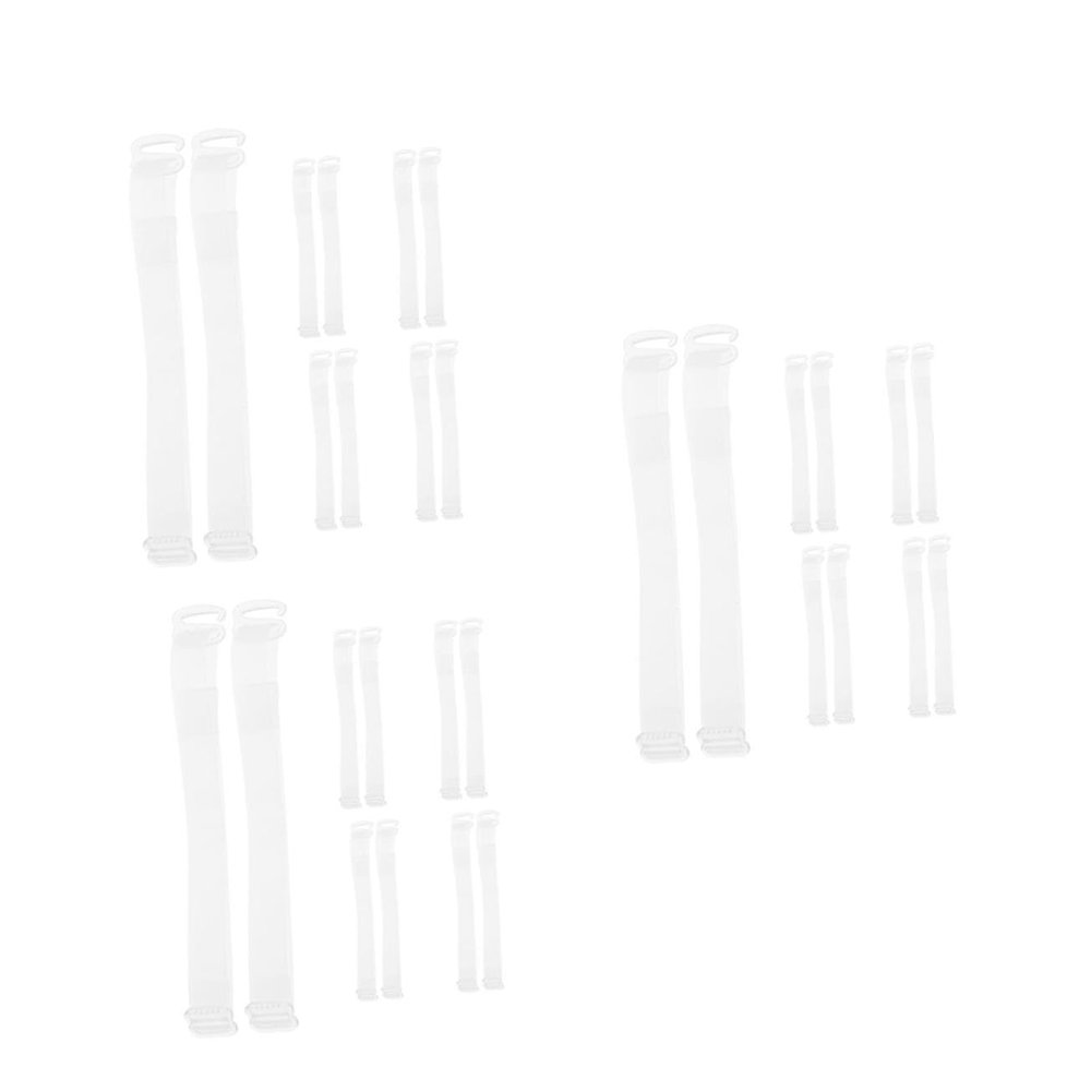FOMIYES 15 Pairs Women's High-Heel Heel Straps, Removable Adjustable Shoe Straps for High Heels, Transparent Elastic Replacement Straps for Pumps