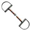 D-Ring Snaffle Horse Bit with Polished Steel and Ergonomic Copper Ring view 1