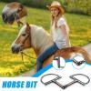 D-Ring Snaffle Horse Bit with Polished Steel and Ergonomic Copper Ring view 2