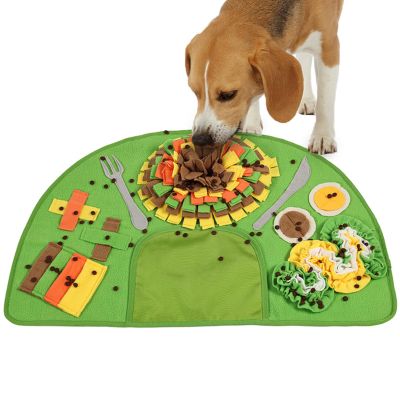 Dog Feeding Puzzle Mat, Interactive Slow Feeder for Small, Medium, and Large Dogs