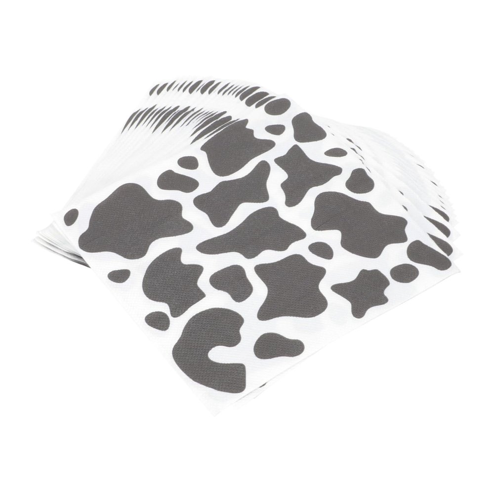 Beaupretty 100-Count Cow-Pattern Printed Party Paper Napkins
