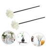 HAMPPLIES 4-Piece Aroma Rattan Diffuser Flower Sticks, White view 4