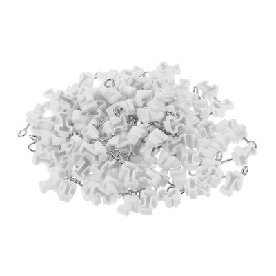 Vaguelly 120-Piece Curtain Track End Stoppers, Plastic End Caps, Concealed Flexible Fittings, 2.8 x 1 cm