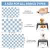 BLESWIN Cat Food Mat, 51 x 30.5 cm, Blue & White view 4