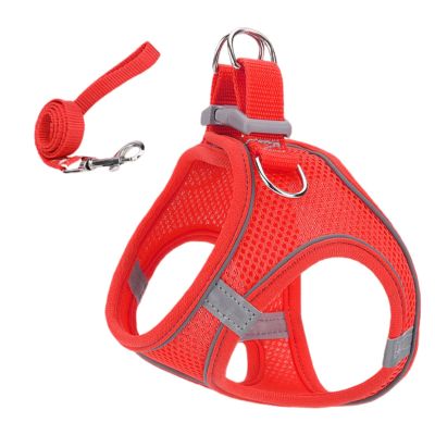 Escape-Proof Cat Harness, Soft Mesh Harness with Reflective Strip