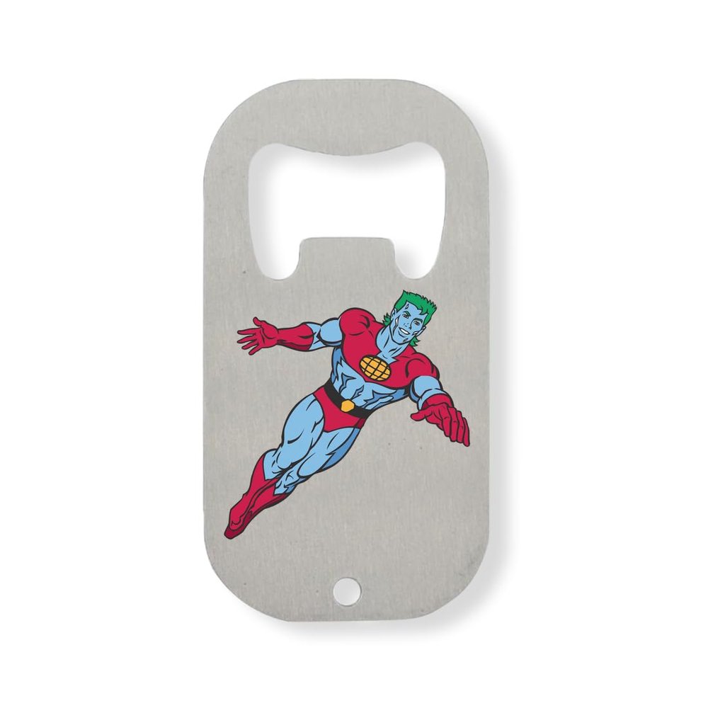 Green Hair Hero Stainless Steel Bottle Opener, Silver-Colored