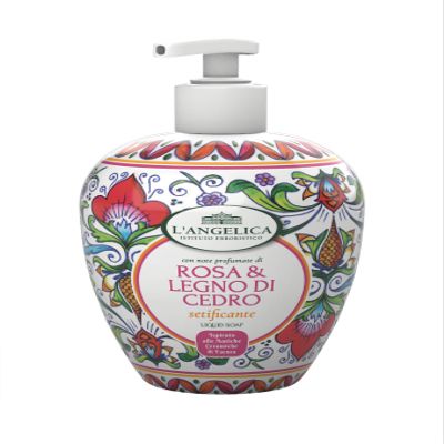L'Angelica Pink and Wood Ceramic Liquid Hand Soap, 500 ml