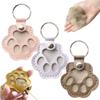 Cute Leather Paw-Shaped Pet Memorial Keychain view 1