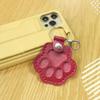 Cute Leather Paw-Shaped Pet Memorial Keychain view 2