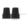 10 Non-Slip Rubber Tips for Walking Canes and Crutches, Black view 2