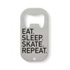 Eat Sleep Skate Repeat Stainless Steel Bottle Opener, Silver-Colored view 1
