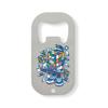 Rubix Cube Vinyl DJ Graphic Stainless Steel Bottle Opener, Silver view 1