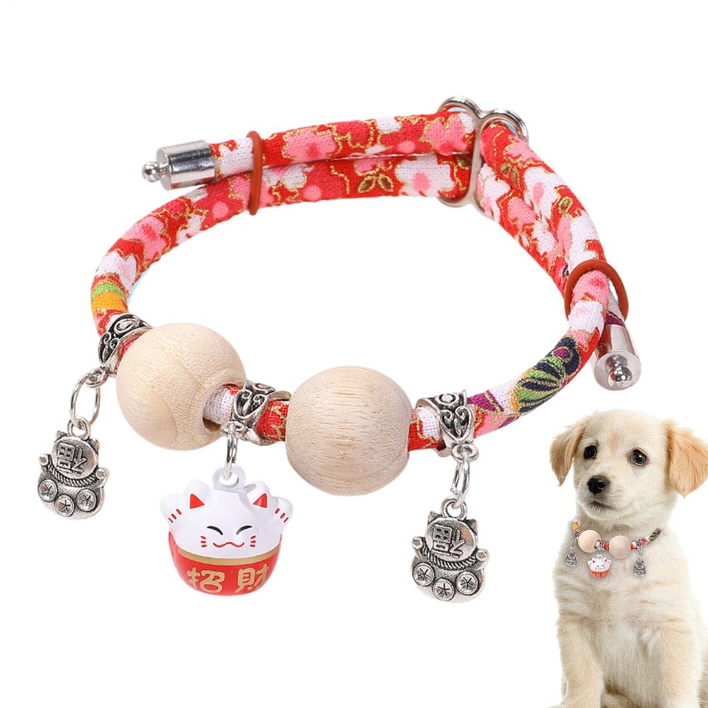 Kitten Collar with Cedar Wood Beads