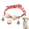 Cat Collar with Cedar Wood Bead view 1